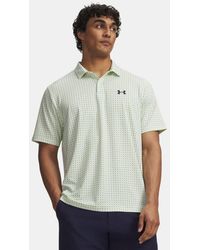Under Armour - Matchplay Printed Polo Citrine Academy - Lyst