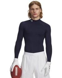 Under Armour - Heatgear Mock Long Sleeve Midnight - Lyst