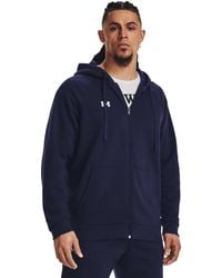 Under Armour - Rival fleece-hoodie mit durchgehendem zip für midnight - Lyst