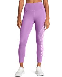 Under Armour - Motion ankle-leggings mit branding für provence violett / violett ace s - Lyst