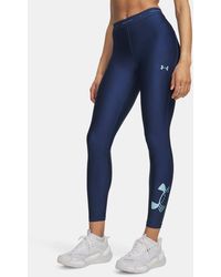 Under Armour - Heatgear Graphic Leggings Blackout Opal - Lyst