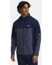 Under Armour - Utility Winterfester Webstoff
Oberteil Mit Durchgehendem Zip Für Herren Academy Downpour Grau Weiß - Lyst