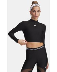 Under Armour - Heatgear Crop Mock Long Sleeve Ultimate - Lyst
