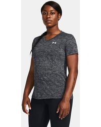 Under Armour - Tech Twist
Kurzarm-Oberteil Mit V-Ausschnitt Für Damen Weiß - Lyst