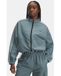 Under Armour - Giacca Rival Swoven Da Donna Jasper Serpentine Nero - Lyst