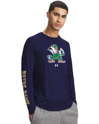 Under Armour - Ua Performance Cotton Collegiate Long Sleeve T-shirt - Lyst