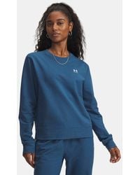 Under Armour - Sport Terry Oberteil Mit Rundhalsausschnitt Für Damen Wham Weiß - Lyst
