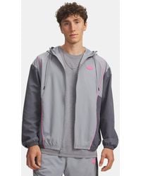 Under Armour - Rival Woven Colorblock Jacket Steel Castlerock Frenzy - Lyst