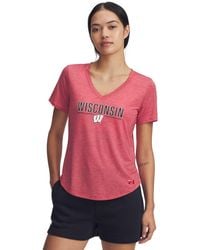 Under Armour - Ua Breezy Collegiate V-neck Short Sleeve - Lyst