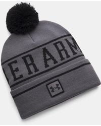 Under Armour - Halftime Pom Beanie Castlerock - Lyst