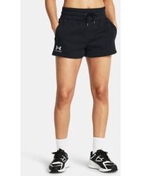 Under Armour - Shorts Icon Fleece Boxer Da 7 Cm (2,75" Da Donna Bianco - Lyst