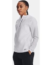 Under Armour - Outrun The Storm Damesjack Wit Wit Reflecterend - Lyst