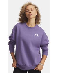 Under Armour - Icon Fleece Oversized Crew Luxe - Lyst