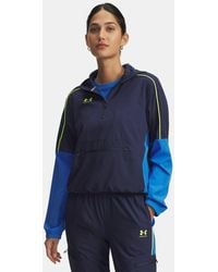 Under Armour - Challenger
Anorak Für Damen Washed Blaue Marine High Vis Gelb - Lyst