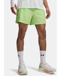 Under Armour - Launch 5" Shorts Lumos Lime Lumos Lime Reflective - Lyst