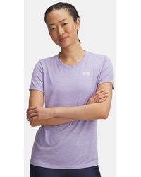 Under Armour - Camiseta De Manga Corta Tech Twist Para Mujer Transparent Blanco - Lyst
