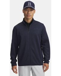 Under Armour - Drive Sweaterfleece Full Zip Midnight Washed Midnight - Lyst