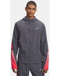 Under Armour - Velociti Storm Hooded Jacket Castlerock Racer Reflective - Lyst