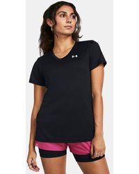Under Armour - Tech
Kurzarm-Oberteil Mit V-Ausschnitt Für Damen Weiß - Lyst
