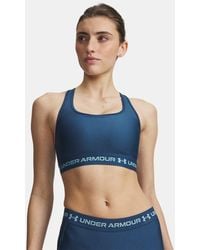 Under Armour - Crossback Mid Impact Bra Lingerie Midnight/ Xs (Us 0-2) Polyester/Elastane - Lyst