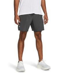 Under Armour - Launch 2-In-1 7" Shorts Castlerock Castlerock Reflective - Lyst