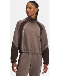 Under Armour - Camiseta De Manga Larga Con Cuello Cerrado Halo Cold Weather Para Mujer Kona Marron Reflectante - Lyst