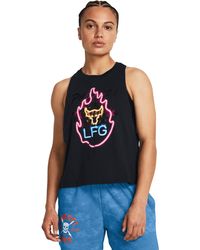 Under Armour - Project Rock Neon Flame Tank - Lyst