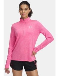 Under Armour - Parte De Arriba Con Media Cremallera Tech Twist Para Mujer Super Blanco - Lyst