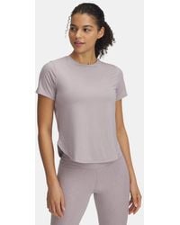 Under Armour - Launch Elite Damesshirt Met Korte Mouwen Grijs Dawn Reflecterend - Lyst
