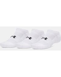 Under Armour - Performance Cotton 3-Pack No Show Socks Ultimate - Lyst