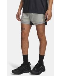 Under Armour - Trail Run Lined 5" Shorts Titanium Fade - Lyst