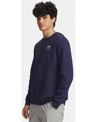 Under Armour - Herentrui Icon Fleece Crew Ether Blauw / Ether Blauw - Lyst