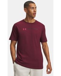 Under Armour - Logo Wordmark Short Sleeve Vintage Claret - Lyst