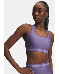 Under Armour - Crossback Mid Sports Bra Luxe Crest - Lyst
