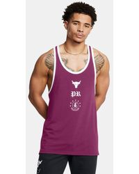 Under Armour - Project Rock Badge Of Honor Racer Tank Gemini - Lyst