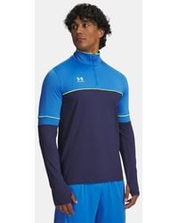 Under Armour - Parte De Arriba Con Cremallera De ¼ Challenger Training Para Hombre Washed Marino High Vis Amarillo - Lyst