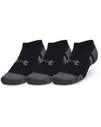 Under Armour - Performance Cotton 3-pack No Show Socks - Lyst