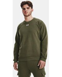 Under Armour - Rival Fleece Crew Marine Od - Lyst