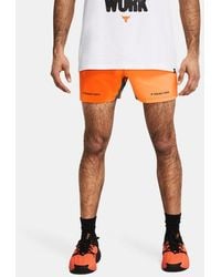 Under Armour - Shorts Project Rock Ultimate 5" Training Printed Da Uomo Atomic / Team / Nero - Lyst