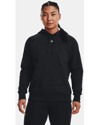 Under Armour - Felpa Con Cappuccio Rival Fleece Da Donna Bianco - Lyst