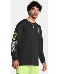 Under Armour - Curry Verbiage Schweres Langarm-Oberteil Für Herren Hyper Grün Weiß - Lyst