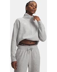 Under Armour - Rival Fleece ½ Zip Mod Light Heather - Lyst
