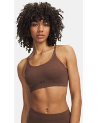 Under Armour - Seamless Cotton Low Sports Bra Incense Kona - Lyst