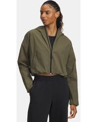 Under Armour - Parte De Arriba De Manga Larga Unstoppable Woven Ripstop Para Mujer Marine Od Negro - Lyst