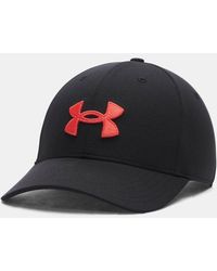 Under Armour - Blitzing Low Verstelbare Herenpet Zwart Venom Rood - Lyst