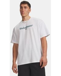 Under Armour - Heavyweight Wordmark Short Sleeve Haze - Lyst