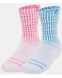 Under Armour - Sportstyle Crew-Socken Aus Baumwolle Im 2Er-Pack, Ether Super Rosa Ether - Lyst
