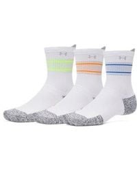 Under Armour - Ua Armourdry® Run Cushion 3-pack Mid-crew Socks - Lyst