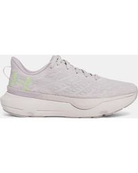 Under Armour - Infinite Pro Breeze Hardloopschoenen Voor Grijs Matter Grijs Dawn Hyper Groente - Lyst