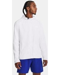 Under Armour - Giacca Launch Hooded Da Uomo Acciaio Riflettente - Lyst